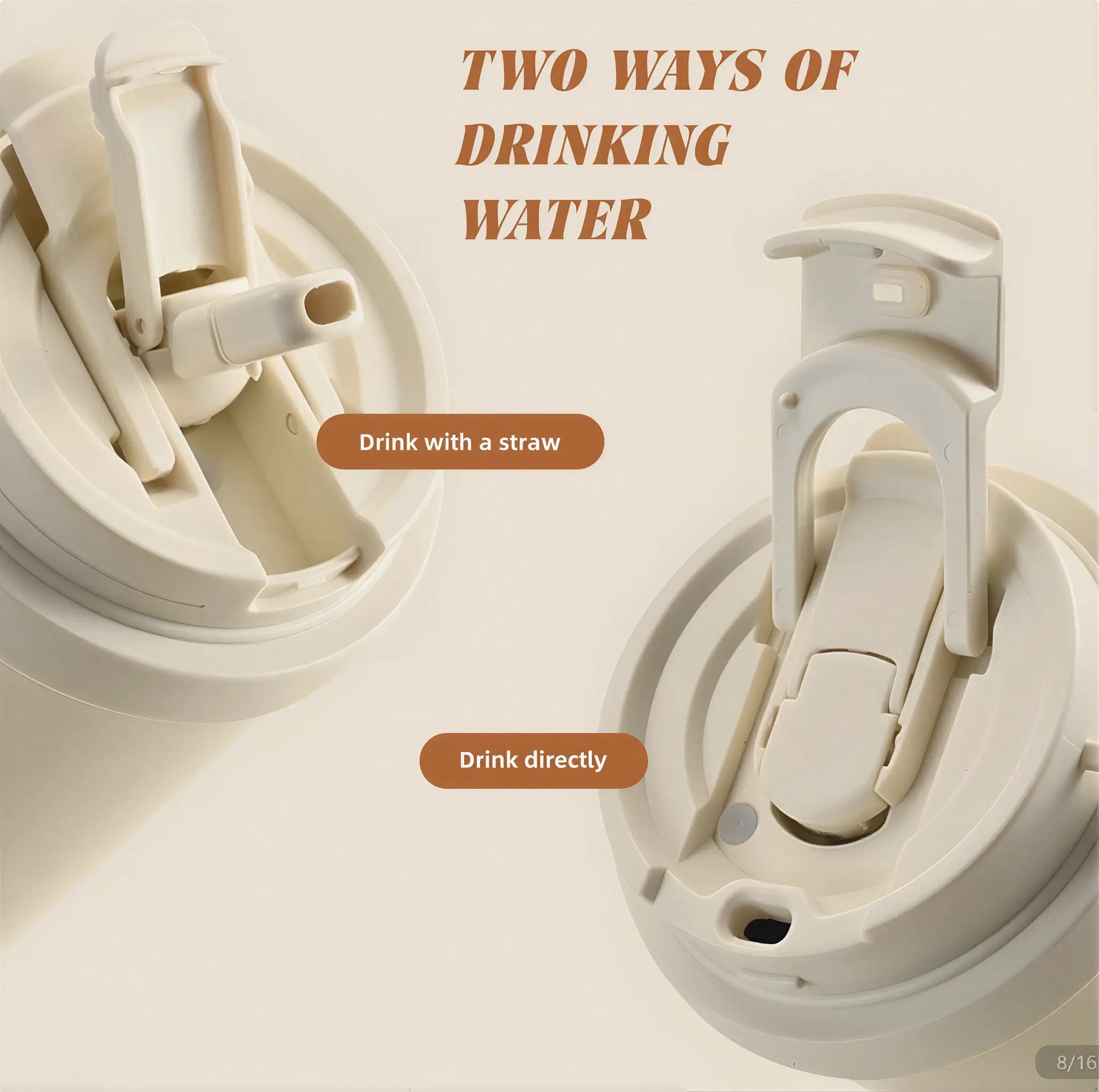 Coffee cup drinking lid with two opening styles