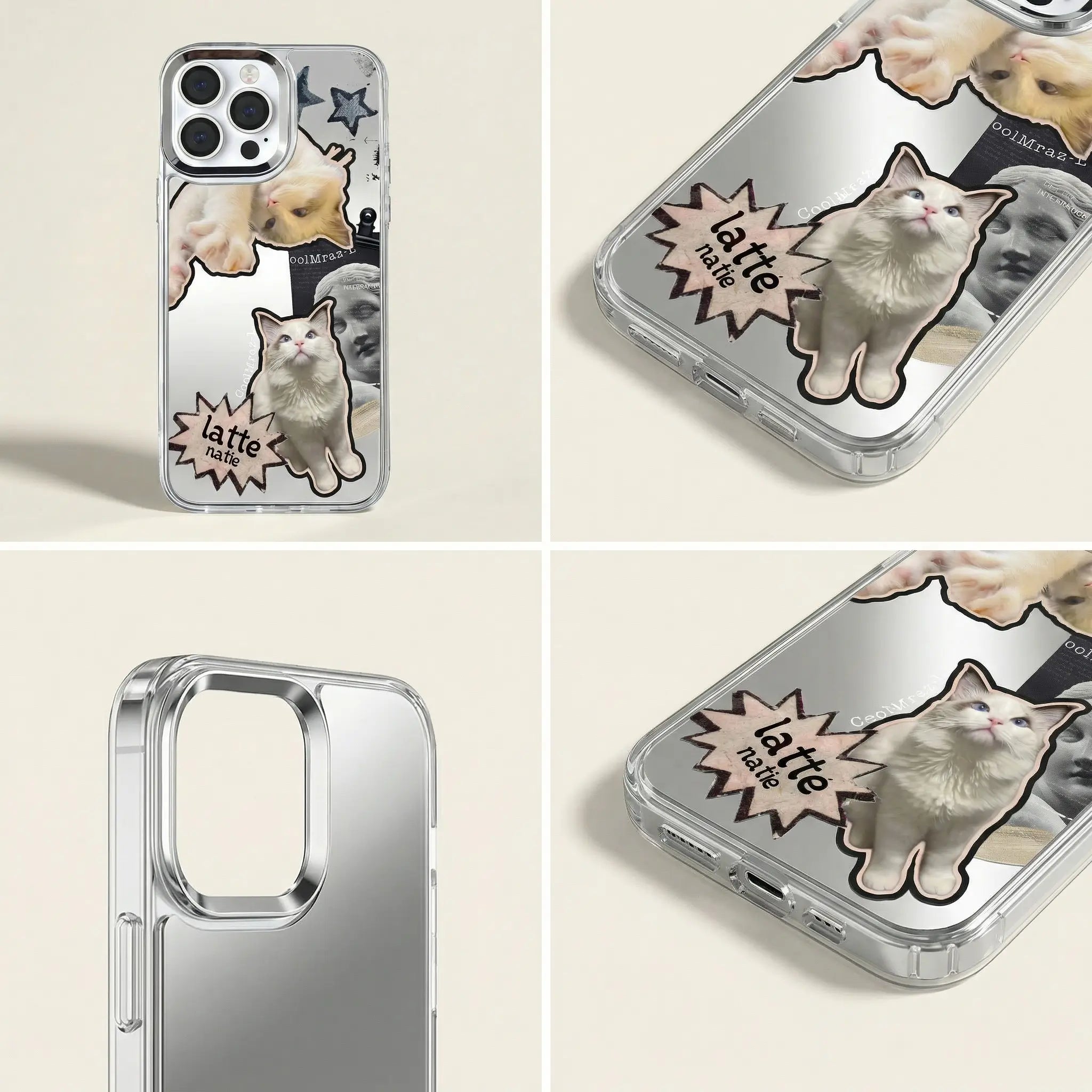Detail views of custom pet phone case