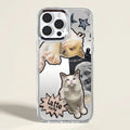 Custom pet phone case with illustrated cats