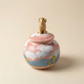 Handmade pastel pet urn with small handle
