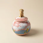 Handmade pastel pet urn with small handle