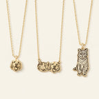Assorted pet pendant necklaces in different styles