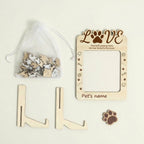 Puzzle pieces and frame for pet photo puzzle